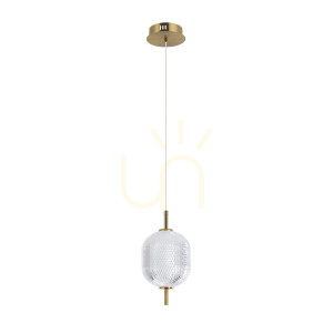 Závesné LED svietidlo Italux Corado zlaté 8W 3000K PND-81438-1A-GD