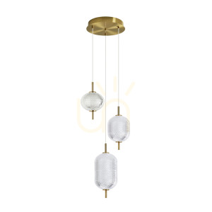 Závesná LED lampa Italux Corado zlatá 23W 3000K PND-81438-3-GD
