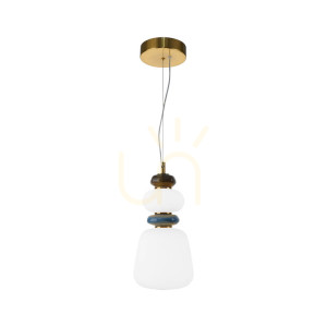 Závesné svietidlo LED Italux Evans zlaté opálové 12W PND-94981V-3C-GD