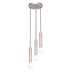 Prívesné svetlo Italux Filano hnedé sklo G9 3x5W PND-33574-3-CF