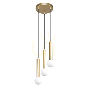 Závesné svietidlo Italux Filano 3x G9 zlaté sklo PND-33574-3-GD