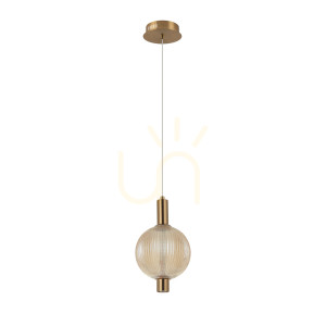 Závesná LED lampa Italux Lenti Amber zlatá 7W 3000K PND-83631-1-AB-AMB