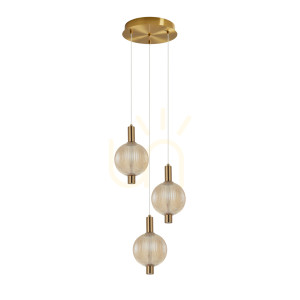 Závesná LED lampa Italux Amber zlatá 18W 3000K PND-83631-3-AB-AMB