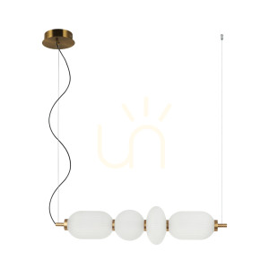 Závesné LED svietidlo Italux Nico čierne biele PND-8545-4H-AB-WH