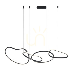 Závesné svietidlo Italux Fonte LED 4xLED čierne PND-22412-S4-BK