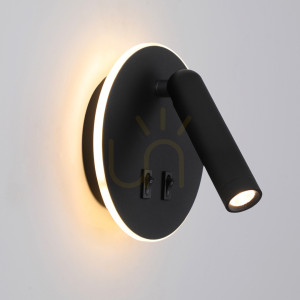 Nástenné svietidlo Italux Furla LED čierne WL-53742-1-BK