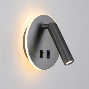 Nástenné svietidlo Italux Furla LED šedé 8W WL-53742-1-GR