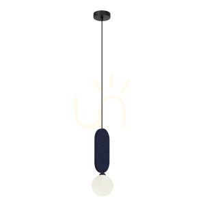 Závesná lampa Italux Lorenzo modrá G9 PND-59815-1-BLU