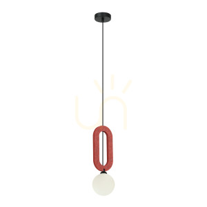 Závesné svietidlo Italux Masso bielo-červené G9 PND-59839-1-RED