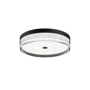 Plafón Italux Molino LED čierny 24W 30 cm IP40 PLF-64536-S-BK