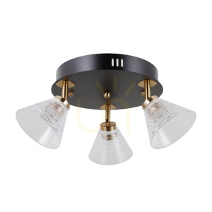 Nástenné svietidlo Italux čierne LED 3x 12W 3000K WL-34393-3R-BK-HBR