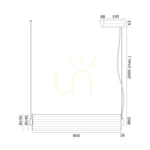 Závesné svietidlo ARGON HAMPTON 8628 transparentné LED IP20