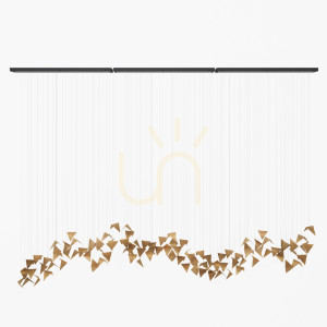 💡 TIDE zlatý umelecký luster LGH0972 - Gie El loft závesné svietidlo ✨