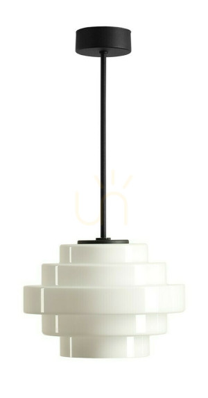 Plafón Aldex Filo Milky S čierny 22 cm 9001PL_G1_S