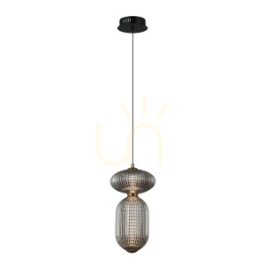 Závesné svietidlo Italux Nico čierne sklo LED 2x11W PND-8545-2A-AB-SG