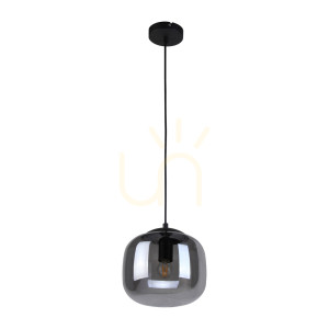 Prívesné svietidlo Italux Calto E27 dymové sklo 22 cm PND-67705-1-BK-SG