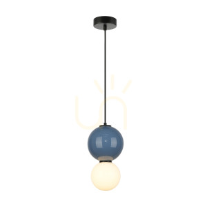 Závesná LED lampa Italux Pieve modrá PND-95221-1S-BLU