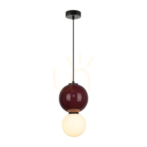 Závesné svietidlo Italux Pieve LED 6W bordové PND-95221-1M-PRP