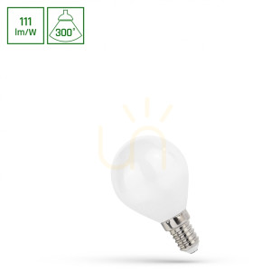 LED guľa E14 230 V 5,5 W Cog Ww Mliečne spektrum
