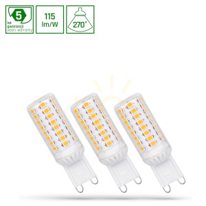 Led G9 230 V 4 W Cw stmievateľné Smd 5 rokov Premium Spectrum 3 Pack