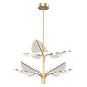 FLORIANA veľká závesná LED lampa - Prírodná mosadz QUINTIESSE