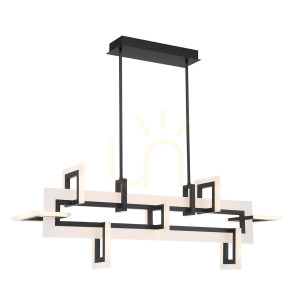 Stredná ostrovčeková lampa INIZIO - Matná čierna QUINTIESSE