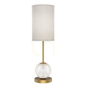 Stredná LED stolová lampa MARNI - Prírodná mosadz QUINTIESSE