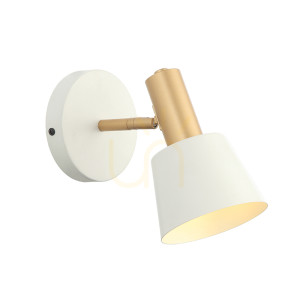 Nástenné svietidlo Zambelis E14 biele matné zlaté 18 cm 25W