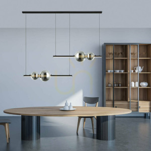 Závesné LED svietidlo Zambelis čierne dymové sklo 22W 3000K