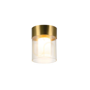 Stropné svietidlo Zambelis LED 9W 3000K zlaté matné sklo ø11 cm
