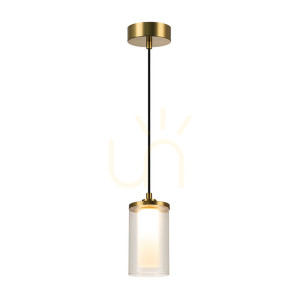 Závesné LED svietidlo Zambelis 9W 3000K zlaté matné sklo IP20