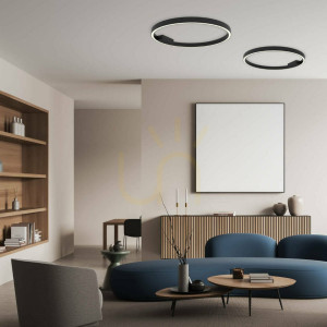 Stropné LED svietidlo Zambelis čierne matné 37W 3000K 60 cm