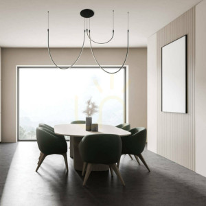 Stropné LED svietidlo Zambelis čierne matné 46W 3000K IP20 Dimmable