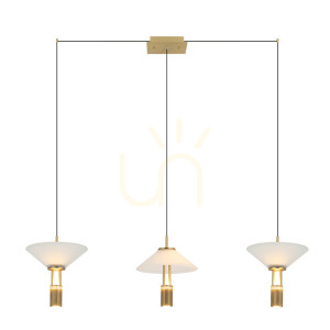 Line LED svetlo 28W 3000k hliníková zlatá ZAMBELIS