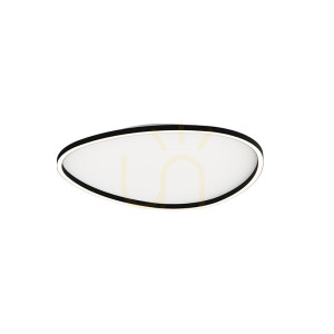Stropné LED svietidlo Zambelis 39W 3000K čierne 59 cm