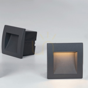 Vonkajšie nástenné krokové svetlo LED 1W Graphite ZAMBELIS