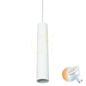 Závesná bodová lampa Gu10 MAX 15W biela ZAMBELIS