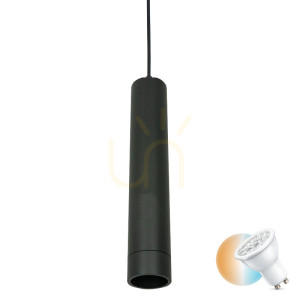 Závesná bodová lampa Gu10 MAX 15W čierna ZAMBELIS