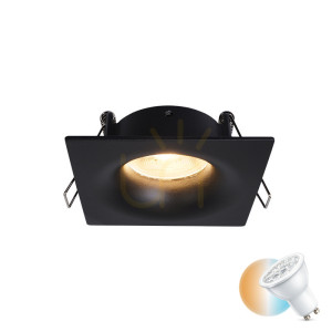 Zapustená bodová lampa Gu10 MAX 50W čierna Ip65 ZAMBELIS