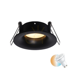 Zapustená bodová lampa Gu10 MAX 50W čierna Ip65 ZAMBELIS