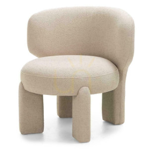 Súprava 2 čalúnených kresiel SELEN Beige Boucle