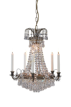 Luster Markslojd LACKO 6-ramenný transparentný kovový 48 cm 100642