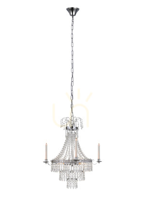 Luster Markslojd Marielund 3L chróm krištáľ 50 cm 105156