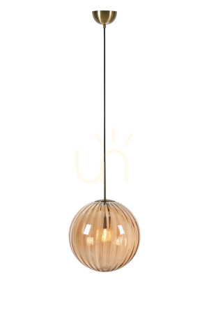 Prívesné svietidlo Markslöjd Fengari 108763 amber sklo mosadz 35 cm