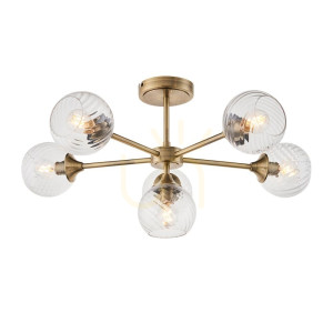 Stropné svietidlo Allegra Brass Endon