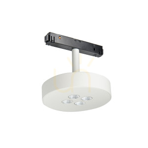 Magnetické koľajnicové svetlo 12W 3000k 48V hliníková biela ZAMBELIS