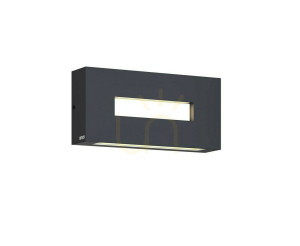 Vonkajšie nástenné svietidlo Lutec ARTEO 5117002454 LED 12W sivé hliníkové