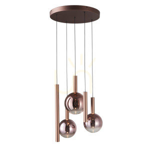 Závesné LED svietidlo Italux Camino meď 5x30W PND-24038-5A-COPP