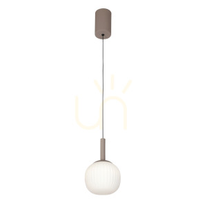 Závesné LED svietidlo Italux Montes 6W hnedé sklo PND-02217-1-BRO