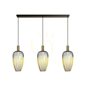 Závesné svietidlo Lucide AURELIE 3x MR11 zlaté čierne 115 cm